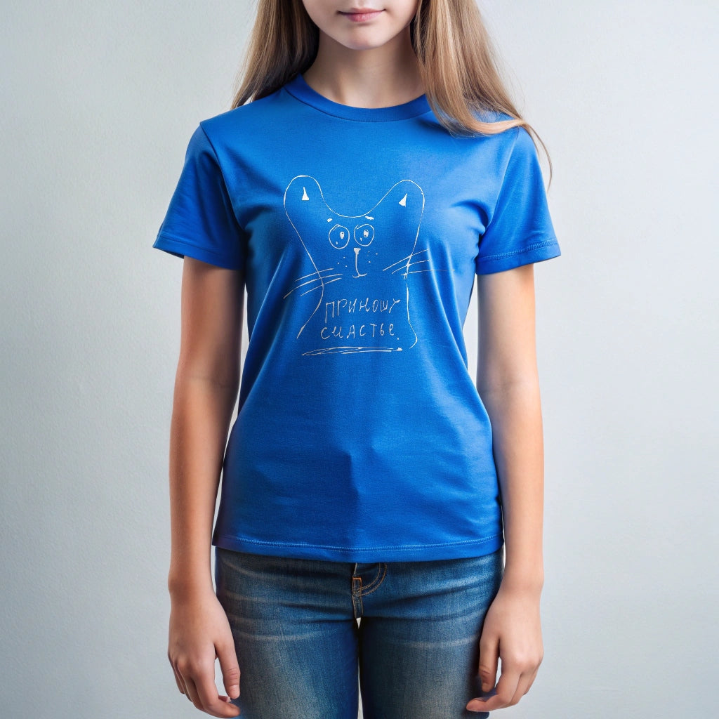 "Приношу счастье" printed t-shirt