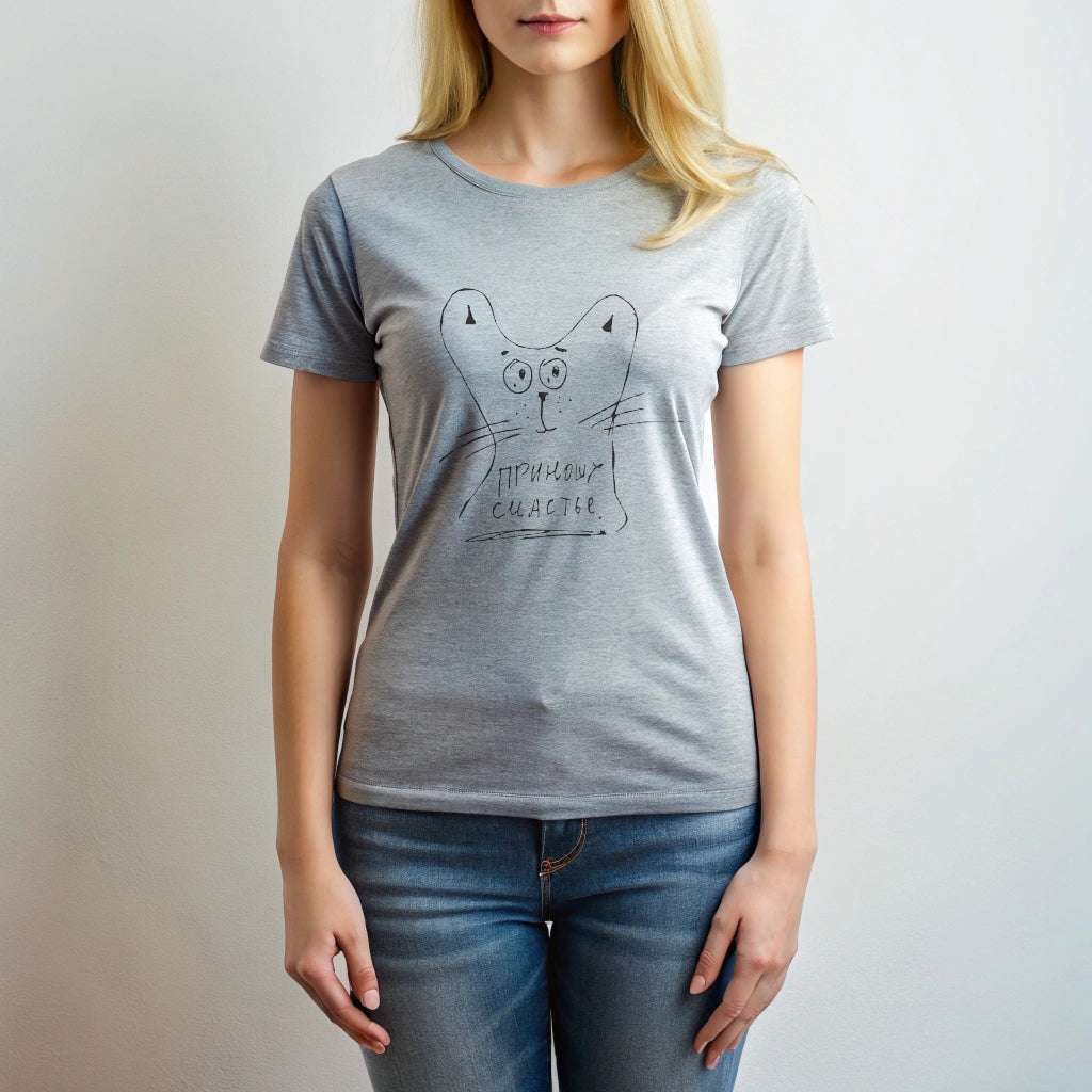 "Приношу счастье" printed t-shirt
