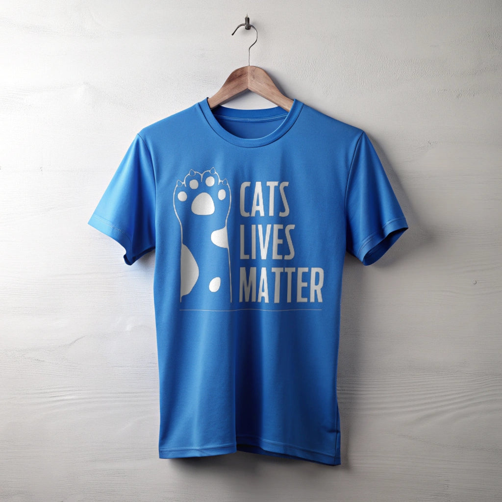 חולצת טריקו מודפסת "Cat Lives Matter Too