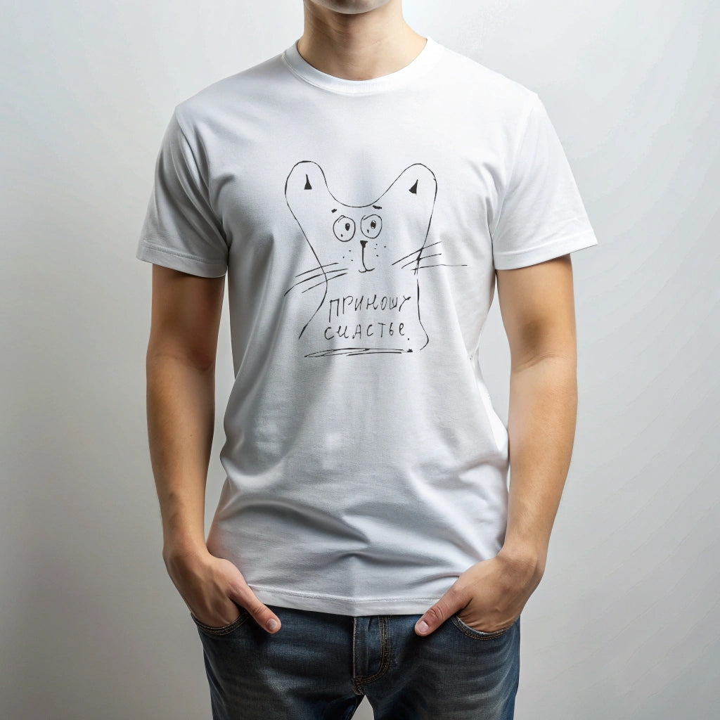 "Приношу счастье" printed t-shirt