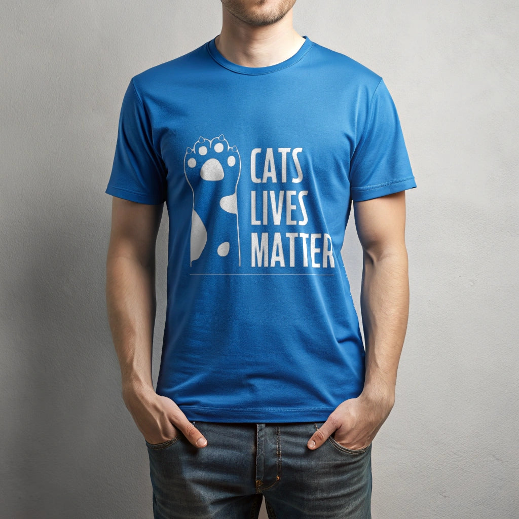 חולצת טריקו מודפסת "Cat Lives Matter Too